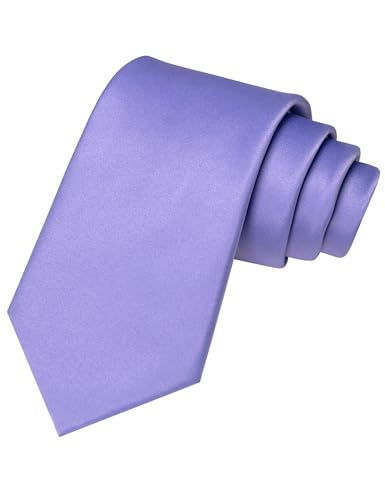 Image of RBOCOTT Solid Color Tie and Pocket Square Hankerchief with Lapel Pin Set for Men