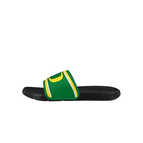 Image of FOCO NCAA Printed Team Logo and Color Stripes Comfortable Slide Sandals