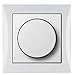 Produktbild 5 Jahre Garantie! EBROM® Unterputz LED Dimmer Drehdimmer + Berker Dimmerabdeckung 11378989 + Rahmen 10118989 polarweiß glänzend, Phasenabschnitt, für LED 5-150 Watt + dimmbare Halogen etc. 15-400 W/VA