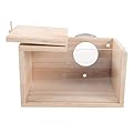 BESPORTBLE Box Wooden Parakeet Nesting Box with View Bird Breeding House for Cockatiels Budgies and Lovebirds Durable Easy to Clean for Garden Pet Shop Use