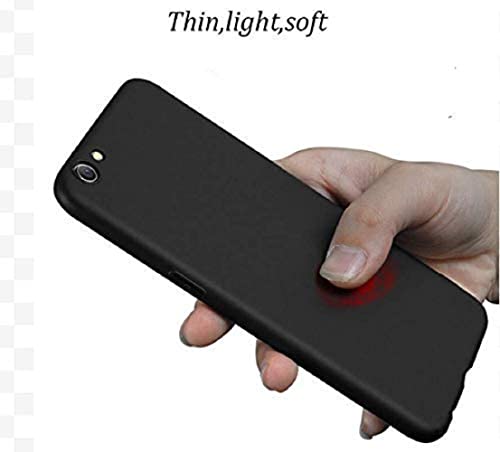 Image of Mobile Back Cover Case for Realme 1 (Silicone Case|CameraProtection|Black SC1510)