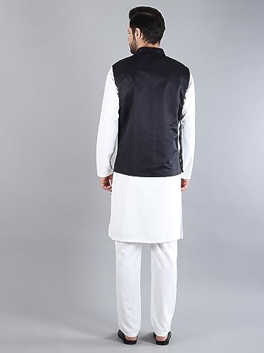 Image of Uri and MacKenzie Men's Silk Blend Kurta Pajama with Designer Ethnic Nehru Jacket /Modi Jacket