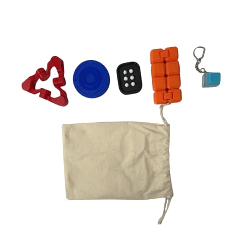 Tactile Fidget Kit for the Blind, Five Handheld Toys for