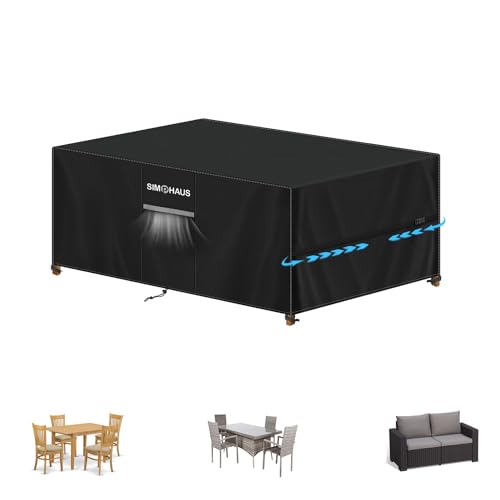 SIMPHAUS Abdeckung Gartenmöbel Wasserdicht,Abdeckplane Gartenmöbel,Schutzhülle Gartenmöbel,Lounge Abdeckung,420D Oxford Gewebe Abdeckungen für Gartenmöbel Set,Gartensofa,Balkonmöbel 130x75x74cm SIMPHAUS Abdeckung Gartenmöbel Wasserdicht,Abdeckplane Gartenmöbel,Schutzhülle Gartenmöbel,Lounge Abdeckung,420D Oxford Gewebe Abdeckungen für Gartenmöbel Set,Gartensofa,Balkonmöbel 130x75x74cm