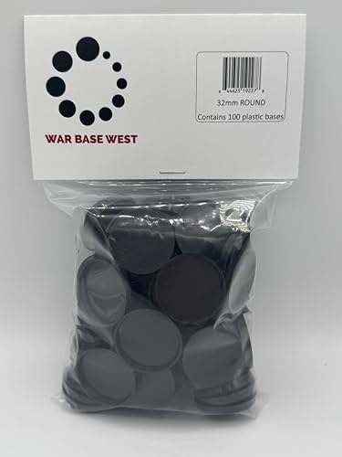 Bases rondes 32 mm de wargame : lot de 100 socles en plastique rigide pour bitz Warhammer