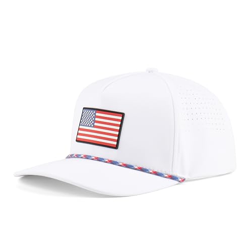 American Flag Rope Hat: Golf hat: Old Golry (US, Alpha, One Size, White)