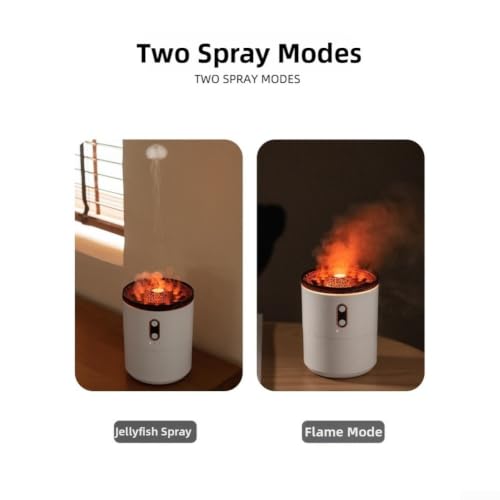 Humidificador de llama volcánica de diseño elegante para decoración del hogar y dormitorio 5