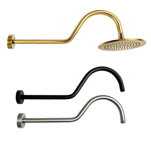 Extension de bras douche brossé or 33cm en acier inoxydable - 3
