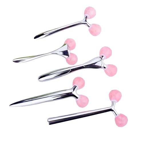 Rouleau de jade rose 3D pour lifting du visage domestique, type 9