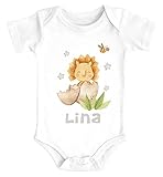 SpecialMe® Baby Body mit Namen Bedrucken Lassen Dino Print Dinosaurier Motiv Kurzarm Bio Baumwolle Stegosaurus weiß 6-12 Monate
