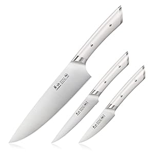 Cangshan HELENA Series German Steel Forged Starter Knife Set (White, 3-Piece)
