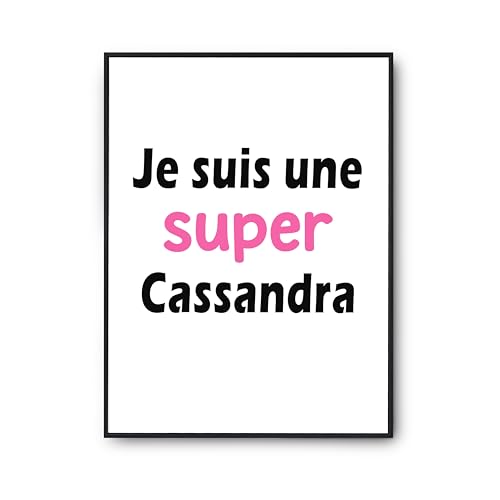Affiche Une Super Cassandra poster humour pour sublimer la décoration murale de votre salon