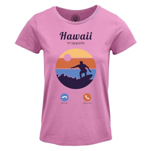 T-Shirt Surf Femme pour la Plage et le Voyage sous le Soleil Tropical