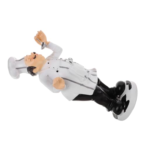 Figurine chef cuisinier incassable et stable pour décorer un café animé