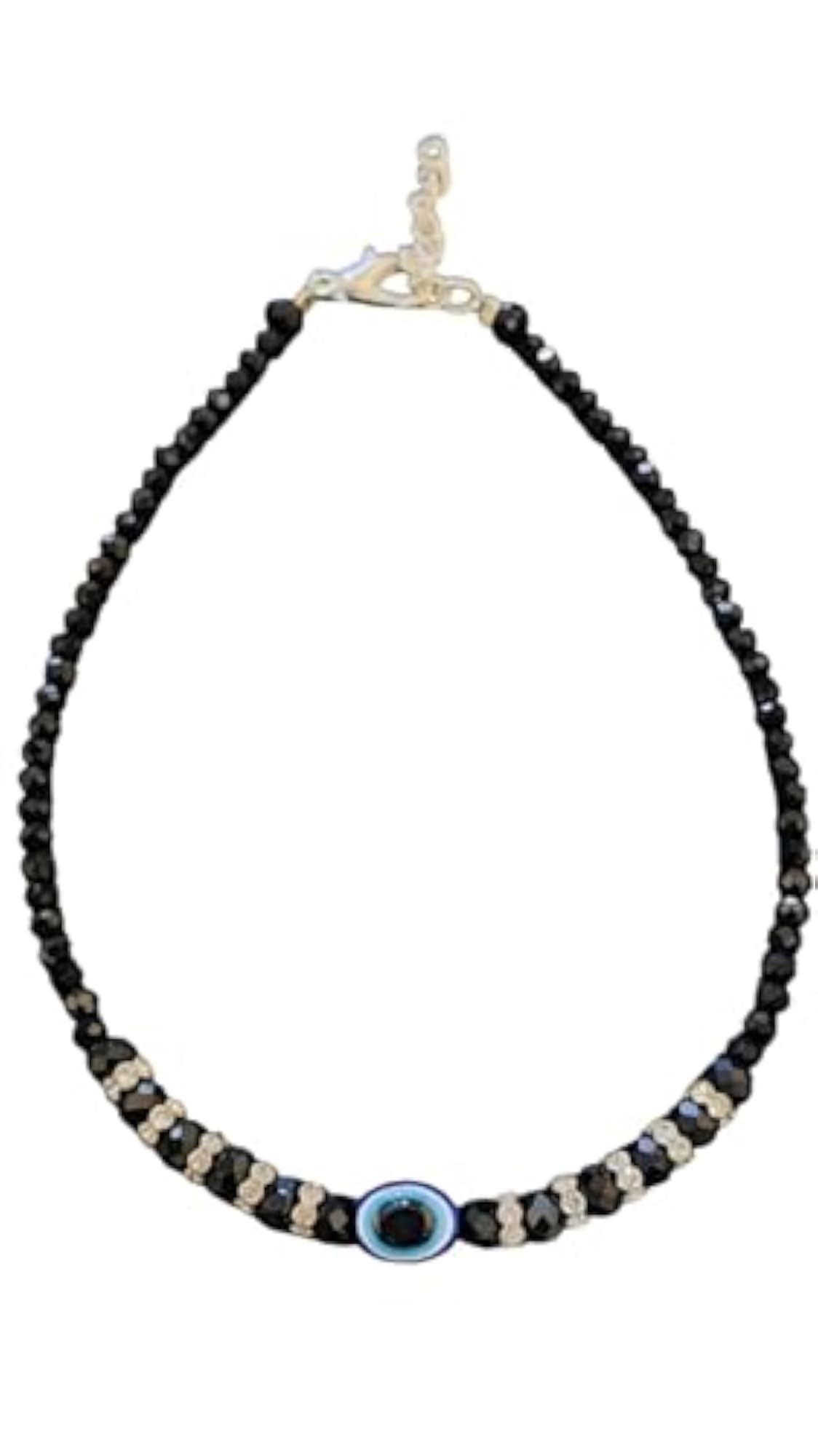 Crystal Beads Evil Eye Beaded Anklet Set, 2-Piece for Women