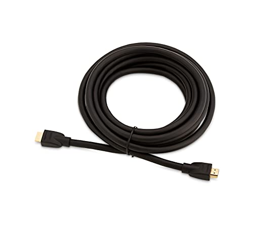 Image of Amazon Basics HDMI Cable, 15 ft, 4K@60Hz, High-Speed 4K HDMI 2.0 Cord, 18Gbps, 2160p, 48 bit, Ethernet, Compatible with TV /PS5 /Xbox /Roku, Black (Pack of 2)