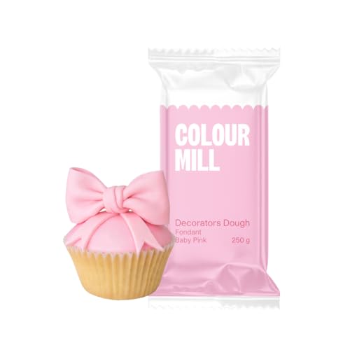 Colour Mill Decorators Dough Edible Cake Covering | Easy-to-Roll, Easy-to-Drape Fondant | Vanilla-Flavored Sugarpaste - 8.8 Ounce Baby Pink