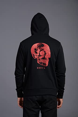 Image of Go Devil Regular Fit 100% Cotton Full Sleeves Winter Wear Stylish Trendy Printed Hoodies Sweatshirt for Men /Boys with Pockets for Everyday Use
