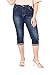 Nina Carter P200 Pantacourt en jean pour femme Taille haute, Bleu foncé (P200-1), 42/grande taille