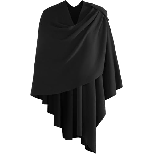 Pleneal Shawl Wraps for Women Open Front Poncho Knit Wrap for Travel Daily | Sweater Wrap, Knit Topper, Elegant Shawl Cape, Soft Cozy Touch, Draped Cover‑Up or Cardigan, Ideal for Spring Fall Winter - image 1