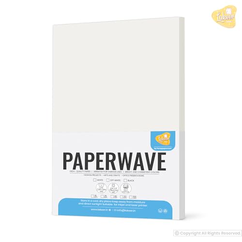 Image of Lakeer A4 Off White Paper /Sheets 140 GSM Thick Pack of 25 Sheets for Drawing, Art, Craft, Project Work