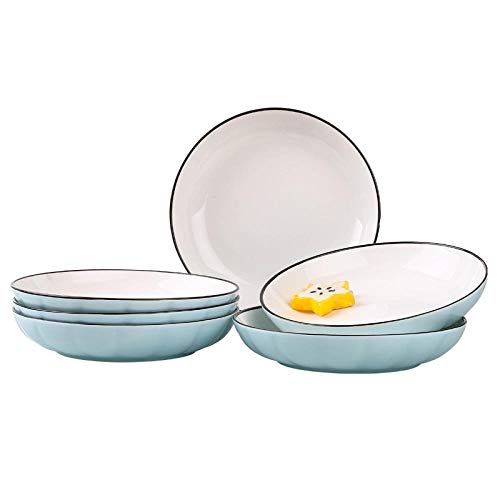 Grand plat profond en céramique style japonais pour résoudre le manque de place
