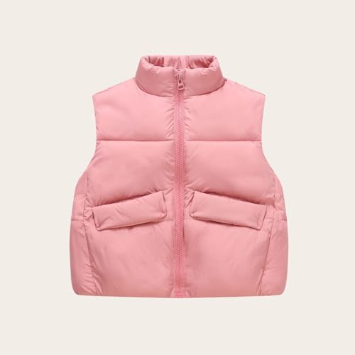 Boys Girls Puffer Down Vest Winter Sleeveless Quilted Jacket Kids Zip Up Outerwear Gilet Outdoor Outfits with Pocket2