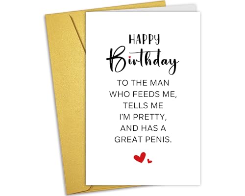 Nchigedy Naughty Husband Birthday Card, Funny Gift for Men
