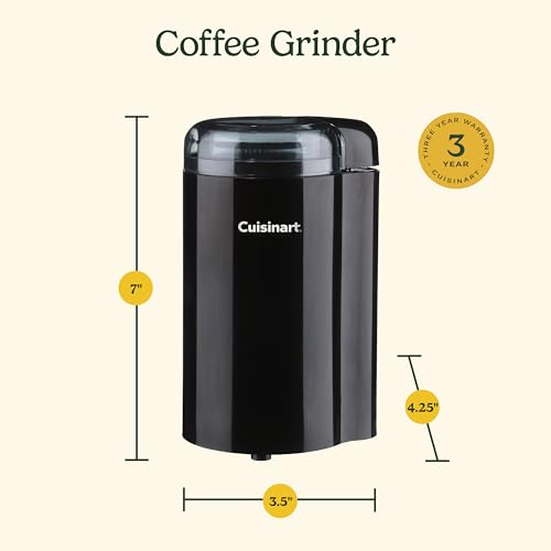 Cuisinart Coffee Grinder, One Touch, Stainless Steel, 2.5 oz, DCG-20BKN - image 7