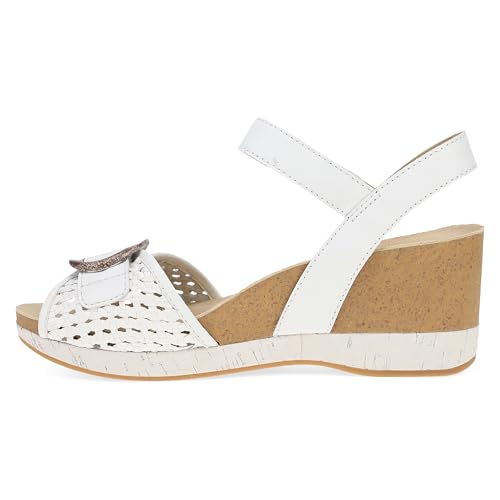 Image of Dansko Stella Multi-Strap Wedge Sandal for Women - Cork /EVA Wedge with Arch Support -Fully Adjustable Straps-Lightweight Rubber Outsole
