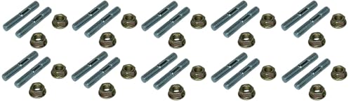 for 10PK of Muffler Bolt Stud Nut Kits Fits for Honda GX240 GX270 GX340 GX390