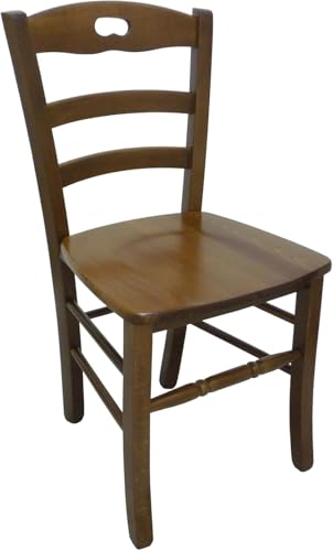 La Sedia Venezia in legno massello colore noce è ideale per ambienti classici o rustici. Solida, confortevole ed elegante, unisce tradizione e funzionalità in un design senza tempo. Perfetta per casa o locali. Dimensioni: 41 x 38 x H 46/88 cm