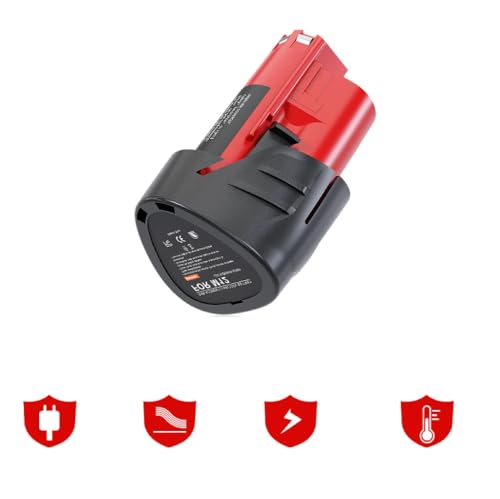 Batería M12 de repuesto de iones de litio de 12V 3,0 Ah compatible con herramientas de mano 48-11-2402 6