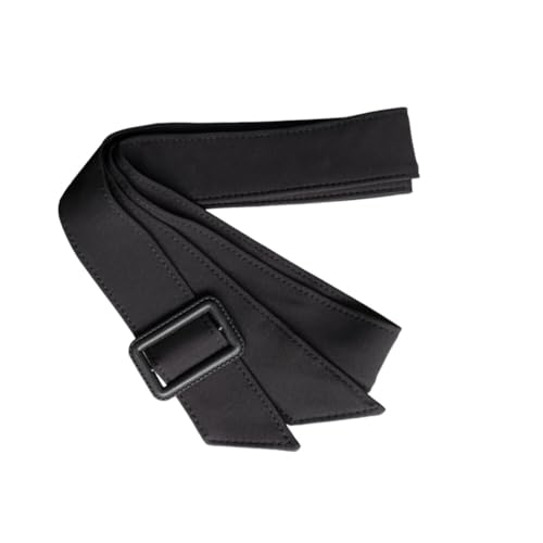 ikasus Women's Adjustable Woven Fabric Cuff Strap Belt for Trench Coat Overcoat Jacket, Black, 14.96 inches x 1.57 inches