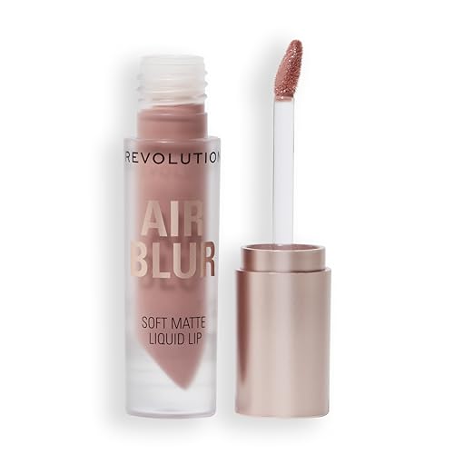 Revolution Air Blur Matt Flüssiger Lippenstift - Langanhaltende Lippenfarbe - Vegan & Cruelty-Free - Chauffeur Nude - 3.5ml