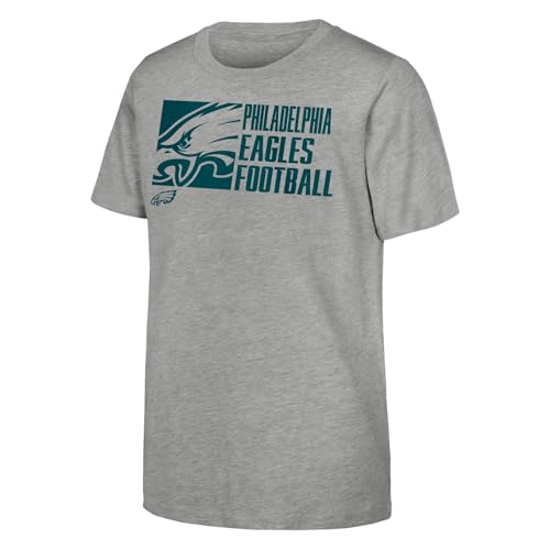Camiseta Gris NFL Philadelphia Eagles Ideal para Reuniones con Amigos el Fin de Semana
