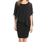 Adrianna Papell Women's Banded Dress with Popover Bodice