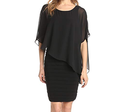 Adrianna Papell Women's Banded Dress with Popover Bodice