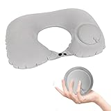 【Material de calidad】 La almohada inflable para el cuello está hecha de tela de alta felpa para brindar la máxima comodidad, suave y cómoda, duradera y sin olor químico. Apoye su cuello, mantenga su cabeza recta y mantenga su cuello cómodo.químico. Apoye su cuello, mantenga su cabeza recta y mantenga su cuello cómodo.