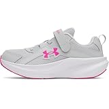 Under Armour Girls' Pre School Charged Assert 11 Alternate Closure, (014) Halo Gray/Halo Gray/Rebel Pink, 1.5, US