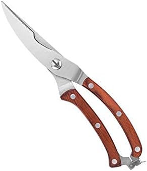 Kitchen Scissors Shears 10 In 1 Stainless S Kitchene Fish Belly Cutting Wooden Handle(Wooden Handle)