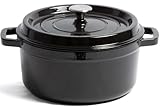Fait de fonte Blackwell Casserole en fonte - Noir - ø 28 cm / 6.7 Litre