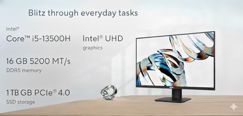 Image of acer Professional All in One, Core i5-13500H,(16GB RAM 5200 MT /s 1TB NVME SSD), 23.8 FHD Antiglare, FHD Camera with Privacy Shutter, Windows 11, MSO, Wireless Keyboad Mouse,3 Year Warranty, Black