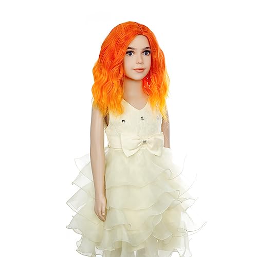 Image of PATTNIUM Flame Fire Wig Short Ombre Orange Wig for Women Cosplay Halloween Party Costume Synthetic Wigs