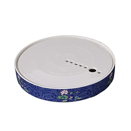 JYBNBBE Bandeja de cerámica para Sushi, Sashimi de mariscos, Bandeja de Hielo, Regalo para Amantes del Sushi, Bandeja de Servicio de Buffet, Plato de Hielo seco, Plato de Cocina,10inch