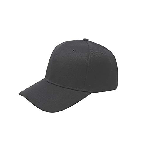 Balec Plain Baseball Cap Hat Adjustable Back (Black)