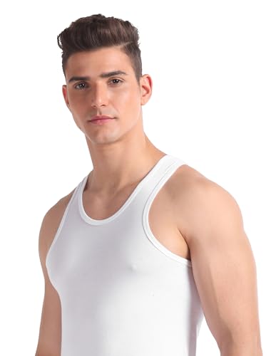 Image of U.S. Polo ASSN. Men's I661 Round Neck Cotton Jersey Vest - Pack of 1