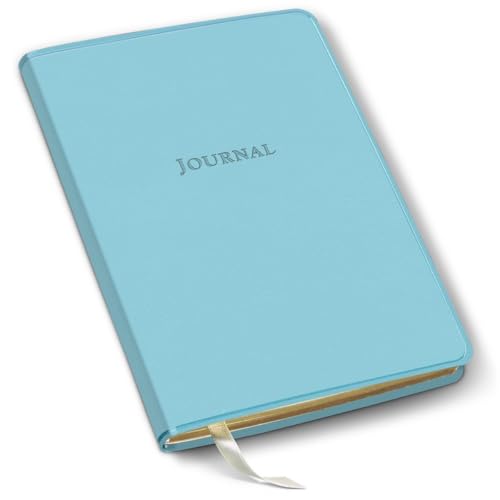 Gallery Leather Journal Notebook - 192 Pages, Softcover, For Men and Women, For Writing, Work & Travel, Handcrafted - Caribbean Aqua - 8 x 5.5, Desk Lined
