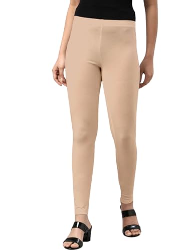 Image of JUNEBERRY Pure Cotton Skinny Fit Ankle Length Leggings Combo (Pack of 2)