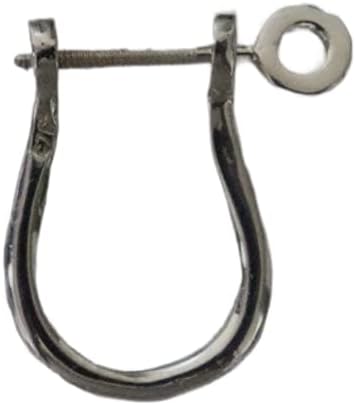 Sterling Silver Single Nautical Pirate Shackle Earring